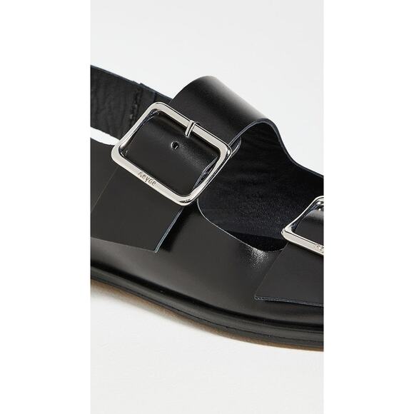 Aeyde Thekla Buckled Leather Sandals Black - IT 37.5/US 7.5 - Picture 6 of 8